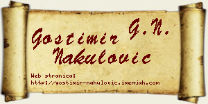 Gostimir Nakulović vizit kartica